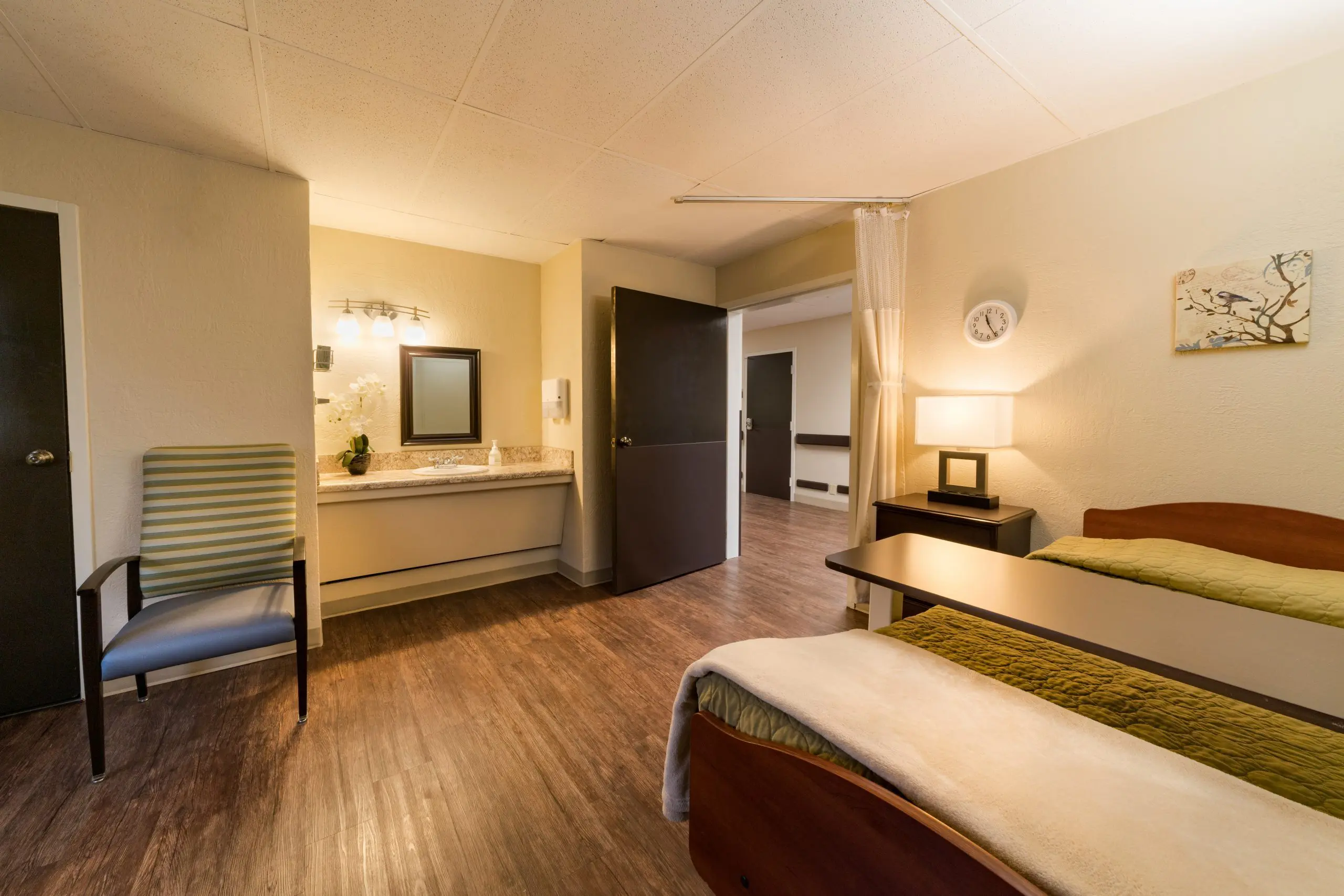 Private room with bed for Long Term Care